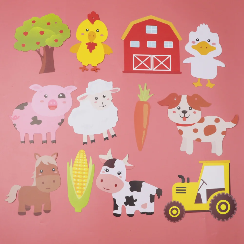 

Farm Theme Party Banner Animal Molding Cartoon Bunting Decoration Paper Hanging Banner for Birthday Party