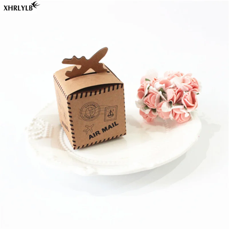 Коробка для конфет XHRLYLB в европейском стиле коробка из крафт бумаги ретро свадьбы