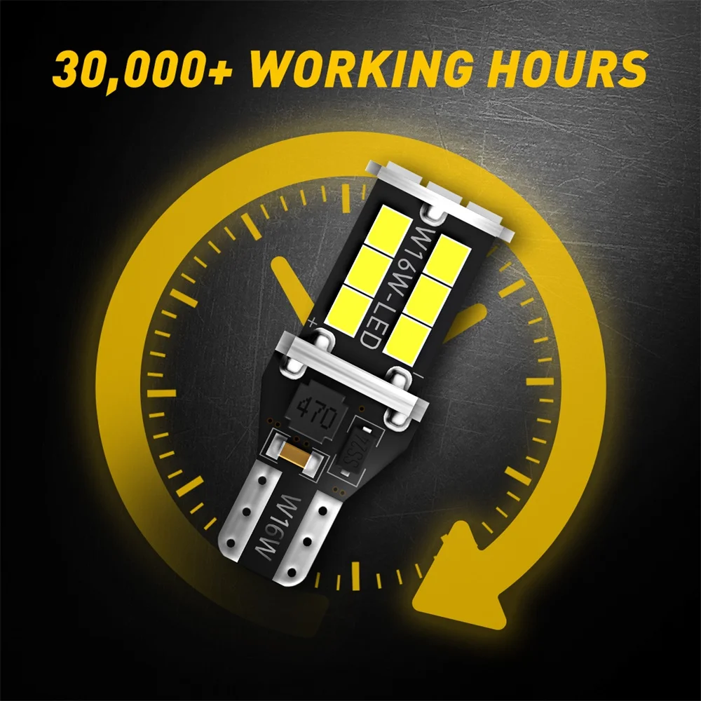 

2x Super Bright 1200Lm T15 W16W Canbus LED Reverse Light 912 921 Led Auto Backup Lamps For Focus 2 3 1 Flex Fusion Ford 2835 SMD