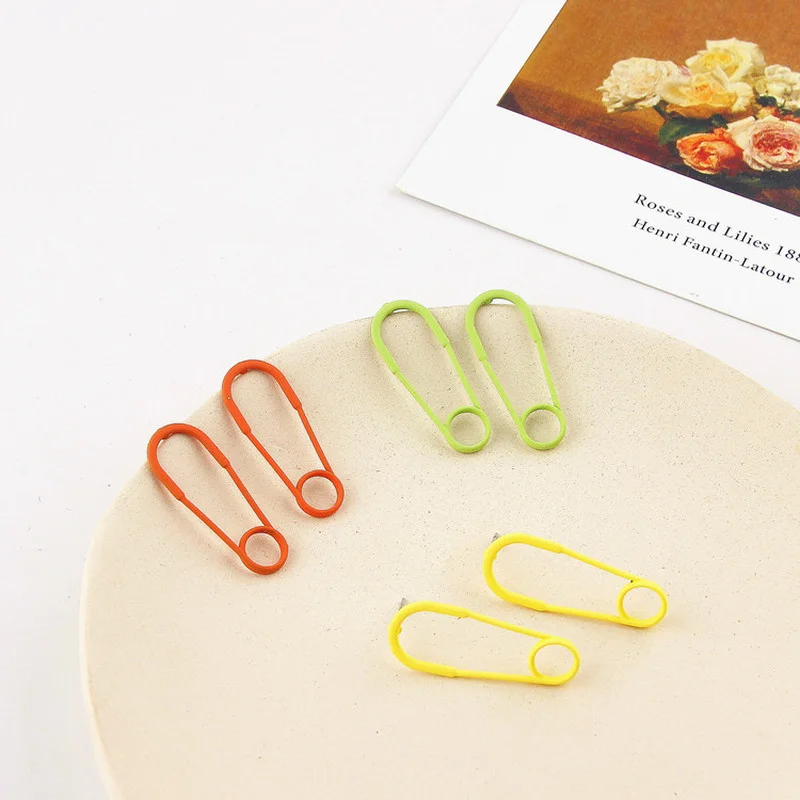 

DIY handmade Japanese and Korean painting color small stainless steel earrings earrings earrings material accessories