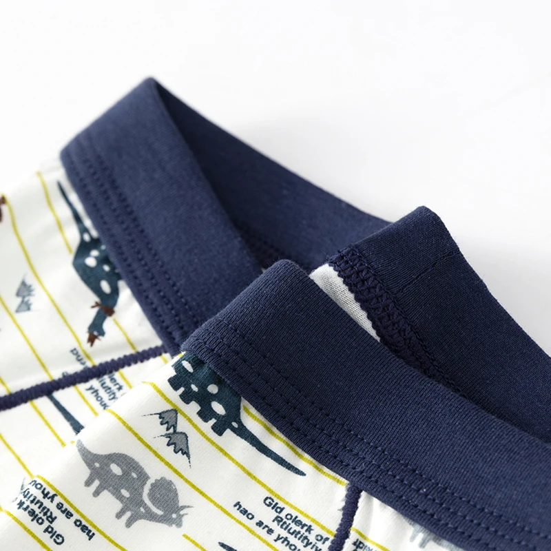 Полосатые трусы для мальчиков хлопковое нижнее белье с мультяшным рисунком