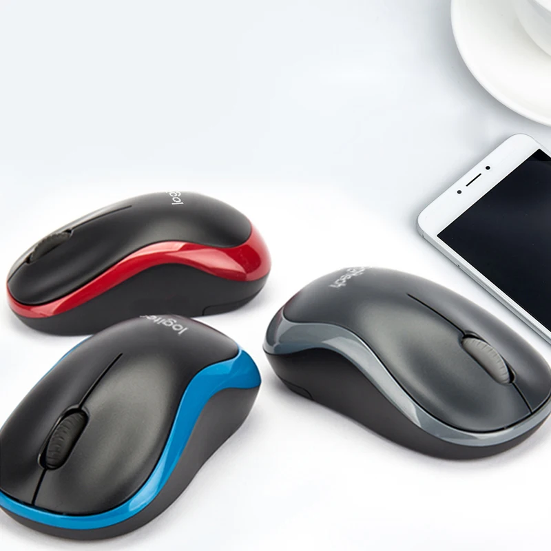 Оригинальная беспроводная мышь Logitech M185 1000 точек/дюйм офисный компьютер USB