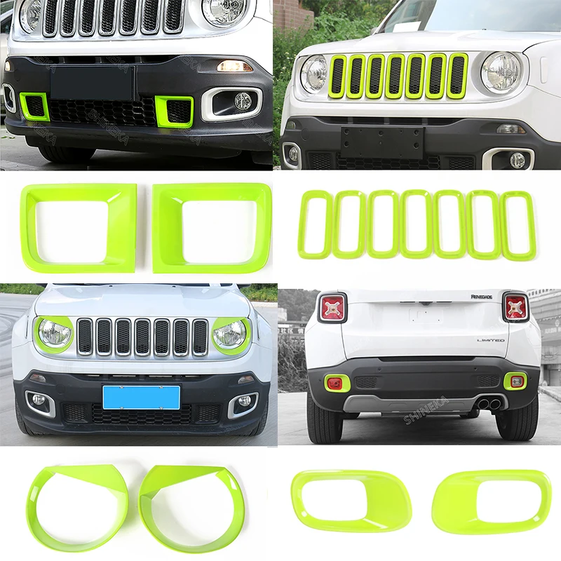 

SHINEKA Автомобильная наклейка для Jeep Renegade 2016 2017 светильник-зеленая Автомобильная наклейка для Jeep Renegade 2018 2016