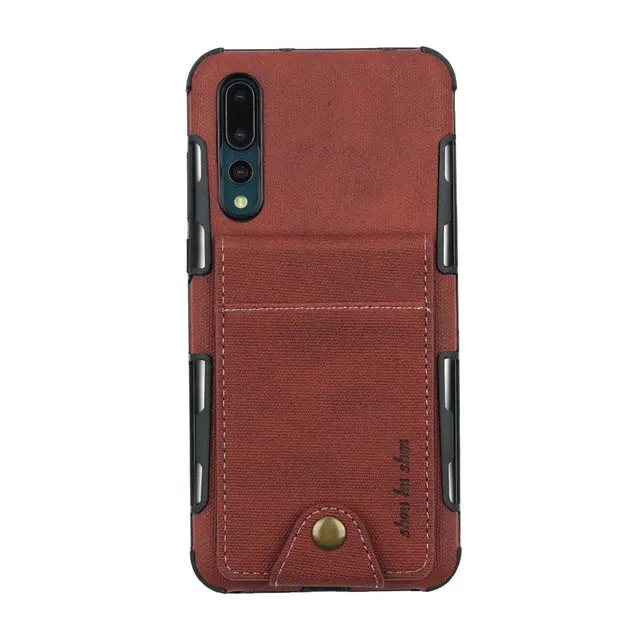 Карточка из ткани слот для huawei P30 Pro Чехол Funda huawei P20 Lite чехол P20Lite чехол для huawei P30 Lite чехол P20 Pro P20Pro P 30 - Цвет: Коричневый