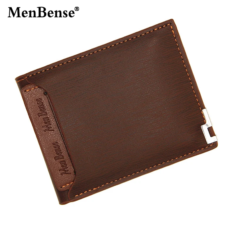 Menbense Men PU Leather Wallet Vintage Coin Purse Credit Card Holder Wallets Short Bifold Purse Mini Clutch Bag For Gifts