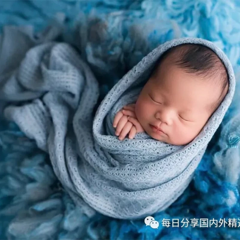 Для новорожденных; реквизит для фотографий, трикотажной ткани Открытое платье с милыми иллюстрациями Пеленальное Одеяло для новорожденных; реквизит для фотографий(40*160 см