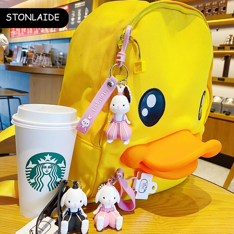 Персонализированный брелок для ключей с изображением песчаного кролика женщин