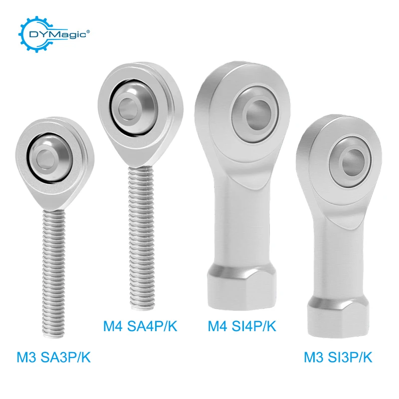 4pcs 3D Printer Parts M3 M4 Fisheye Ball Bearing SI4T/K SI3T/K Rod Ends Joint Thread Female Fish Eye For Delta Kossel Part - купить по