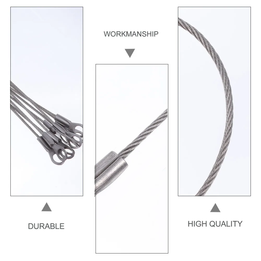 

6pcs Stainless Steel Lanyard Cable Door Restraint Window Stopper Wire Rope Part