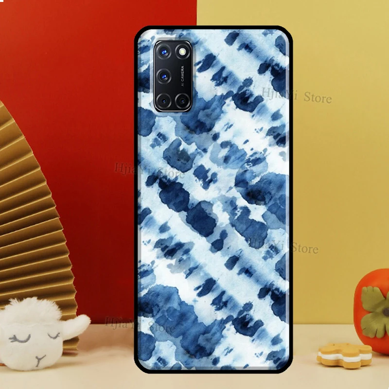 Чехол для телефона Shibori indigo Tie Dye для OPPO A5 A9 A31 A53 2020 A1K A3S A5S A15 A52 A72 A83 F5 F7 Reno 2Z 4 Pro.
