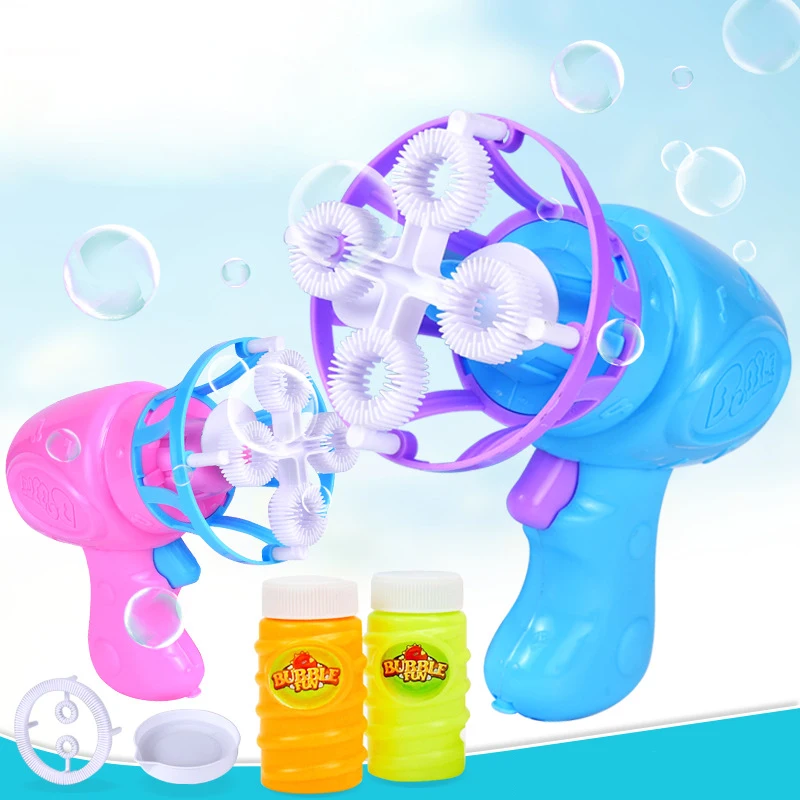 Детская машина воздуходувка для мыльных пузырей электрическая мини игрушка