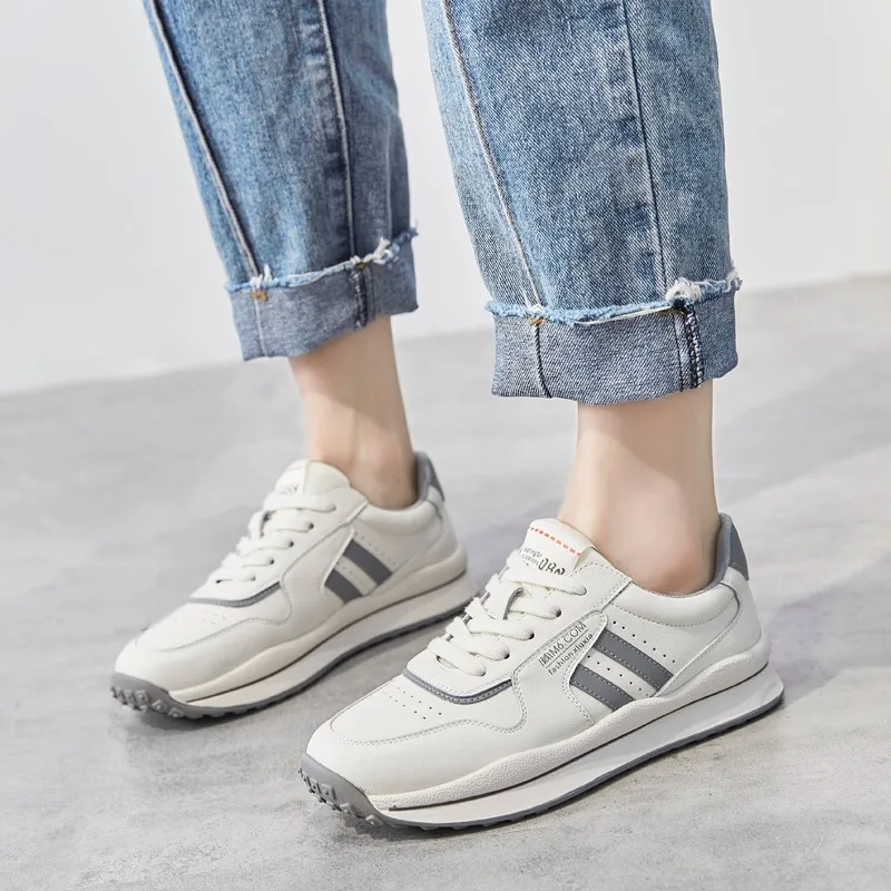 

Кроссовки женские из натуральной кожи, осенне-зимние, водонепроницаемые