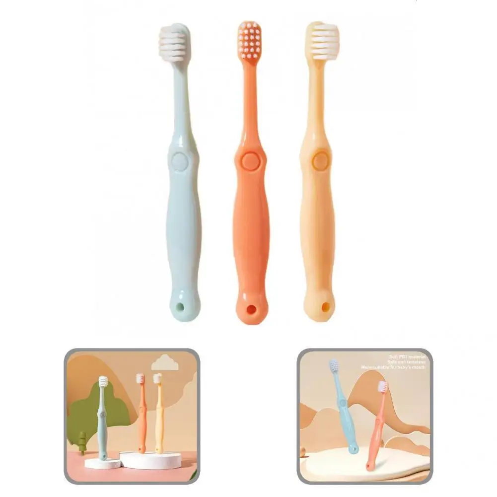 

Great 360 Degree Cleaning Long Lasting Children Training Toothbrush Infant Toothbrush Children Toothbrush 3Pcs
