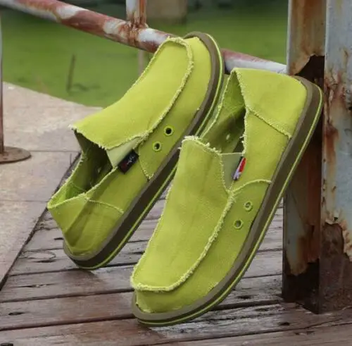 

Espadrilles Mens Canvas Slip On Loafers Casual Shoes Colorful Flat