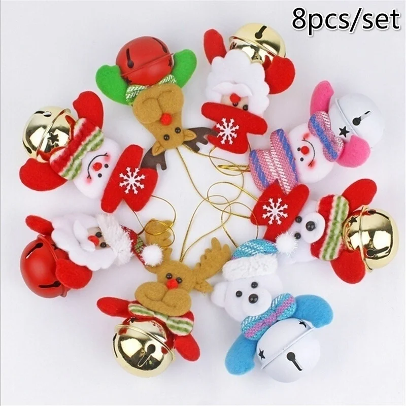 8 шт./компл. Рождественская фотоигрушка кукла подвесные украшения Санта Клаус