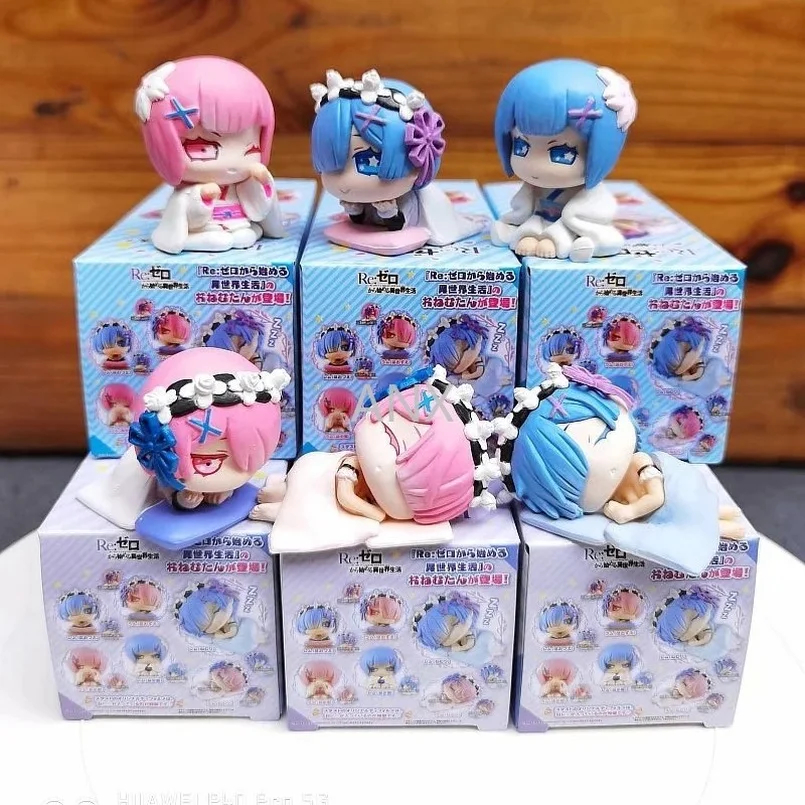 

Japan Q Version Anime Life In A Different World From Zero Figure Rem Ram PVC Action Figure Toys collectible Model Toys Kid Gift