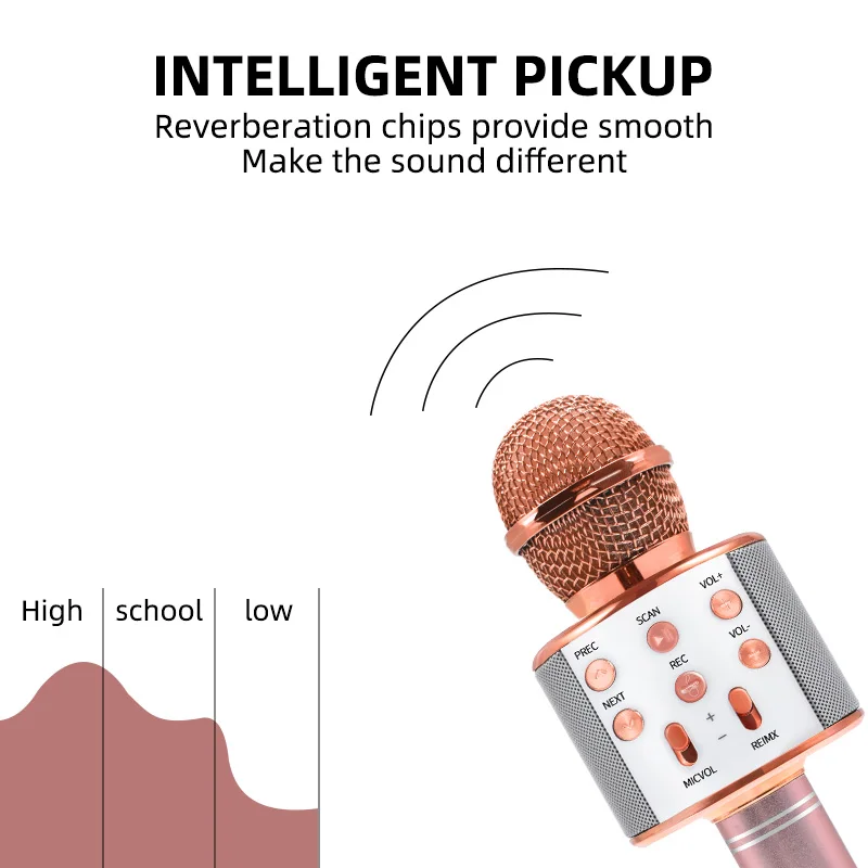 Bluetooth-микрофон для караоке беспроводной микрофон профессиональный динамик