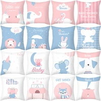 2021 new arrivals cute white cartoon animal pillow case for sofa car good quality funny home decorative live room cushion cover