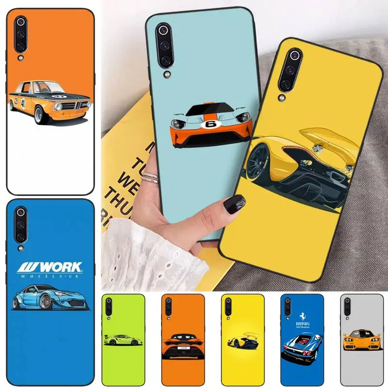 HaNismt винтажный мультяшный автомобиль Новое поступление черный чехол для