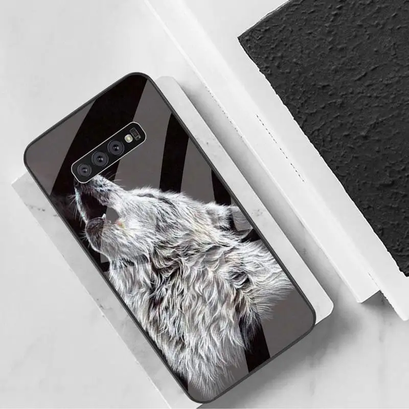 

Hungry Wolf Legend Phone Case Tempered Glass For Samsung S6 7 8 9 10 20 Plus Ultra Note8 9 10 10pro