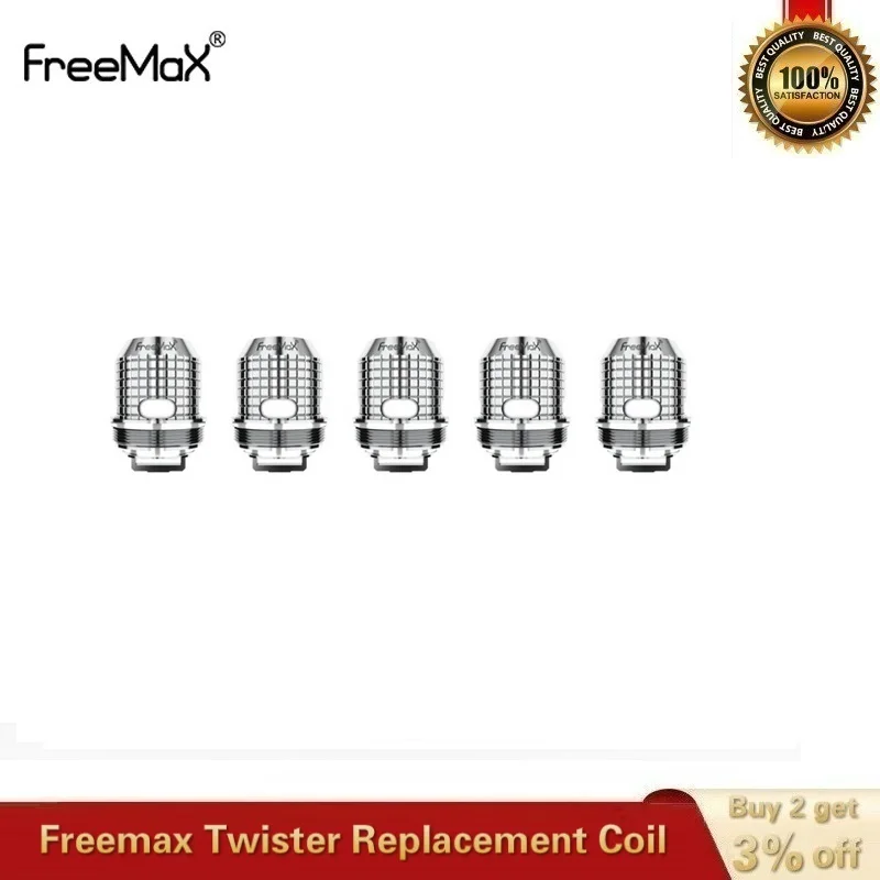 5 шт./лот оригинальная сменная катушка Freemax Twister S316L X1 X2 X3 Mesh TX1 NX2 TNX2 Mesh Atomizer Core для Fireluke 2 Vape Tank