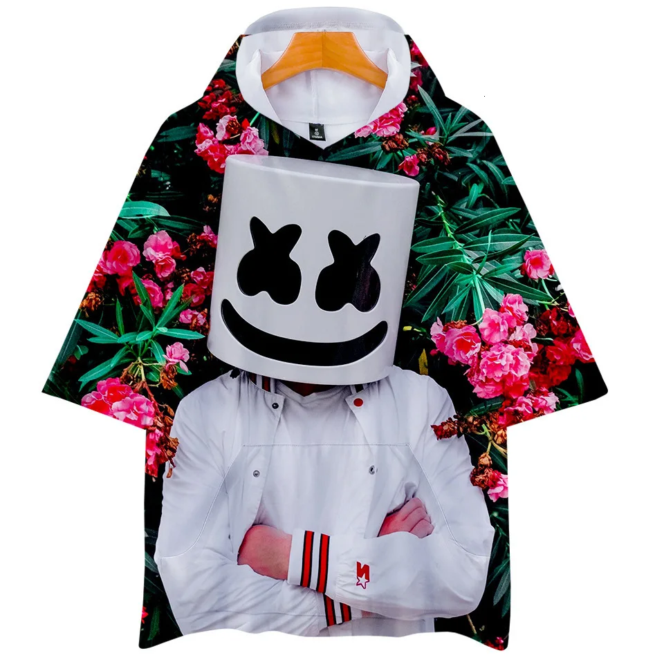 2019 3D цифровая печать с капюшоном для взрослых новый костюм Marshmello Dj свитер рубашки