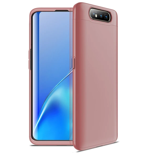 Rose Gold 3 в 1 Футляр для samsung Galaxy A80 чехол-накладка для мобильного телефона для samsung a80 матовый чехол-Броня Защита Корпус Coque - Цвет: Rose Gold
