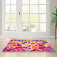Pink Love Bubble High Quality Printed Carpet for Home Decoration Floor Soft Binding Strong Water Absorption Anti Slip Floor Mat