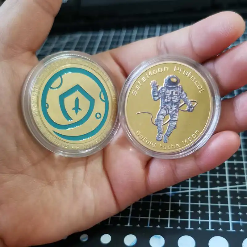 Новая монета SAFEMOON Цифровая позолоченная криптовалюта коллекционный отличный