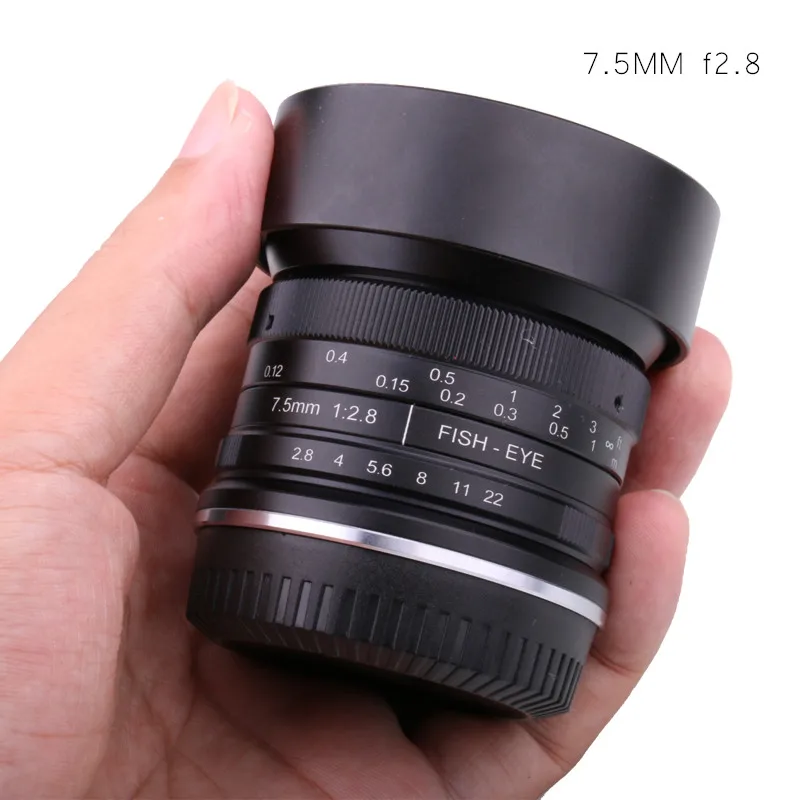 7 5 мм f2.8 объектив рыбий глаз 180 APS C ручной фиксированный для Canon EOS M крепление E Mount