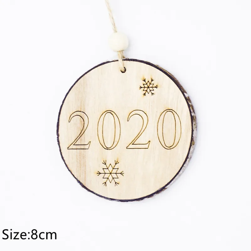 1pc-9-style A 2020 Рождество Noel Счастливого Рождества деревянные подвесные украшения для рождественской елки украшения для дома Noel Navidad Декор новогодние подарки - Цвет: 1pc-9-style A 2020