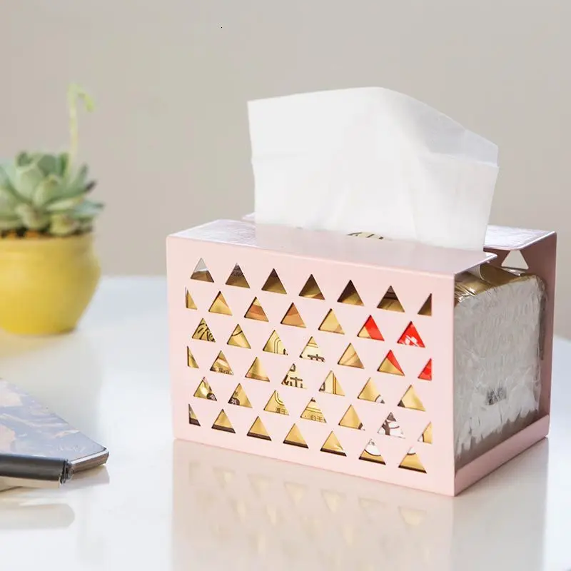 Геометрический металлический держатель для салфеток в скандинавском стиле