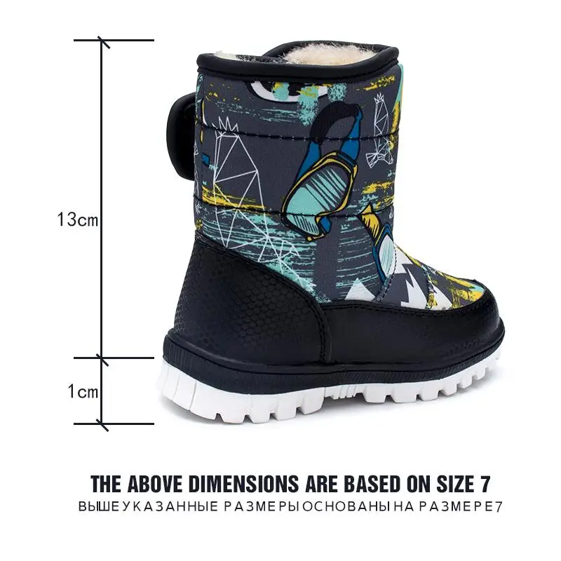 Детские ботинки детская обувь резиновые Зимние утепленные плюшевые детские