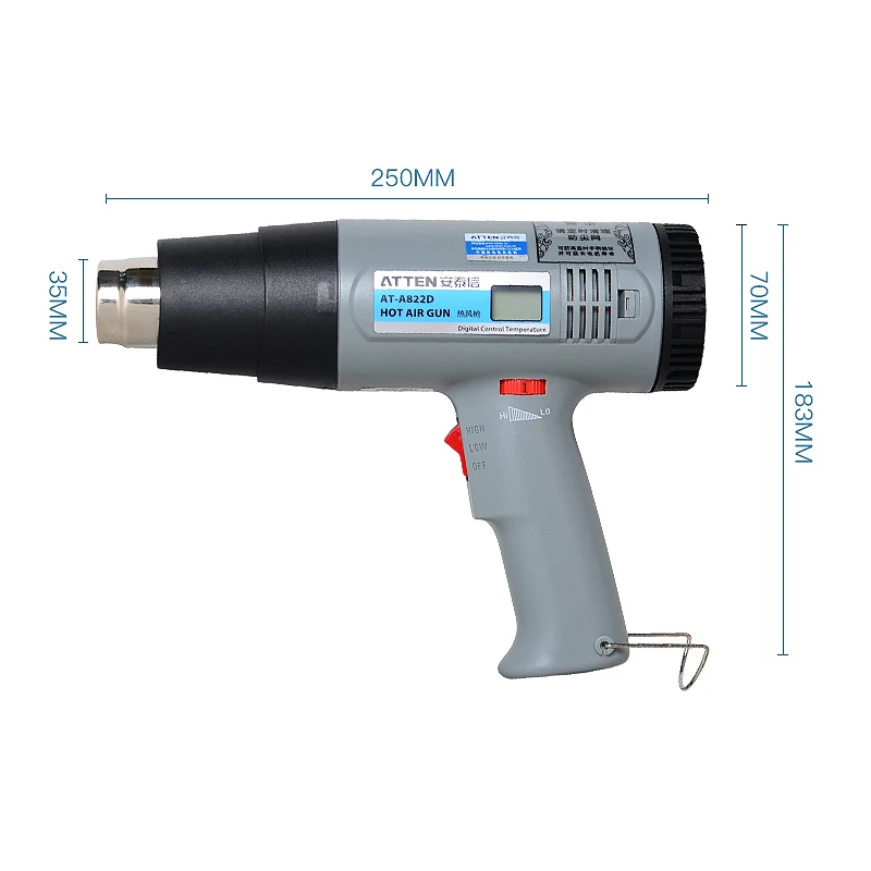 Tool Sets For ATTEN Heat Gun 1600W 2000W Two Temperatures digital hot air For mobile phone Repair Fix