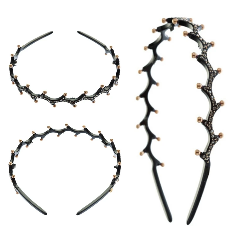 

Acetate Skinny Headband Glitter Rhinestone Pearl Jewelry Teeth Comb Hair Hoop Bridal Bridesmaid Twig Branches Bandana Tiara M7DD