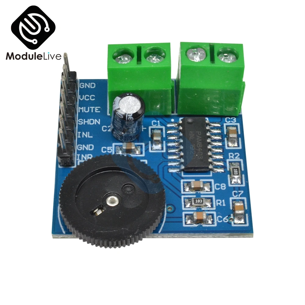 Мини PAM8403 3W двухканальный двусторонний усилитель мощности плата модуль