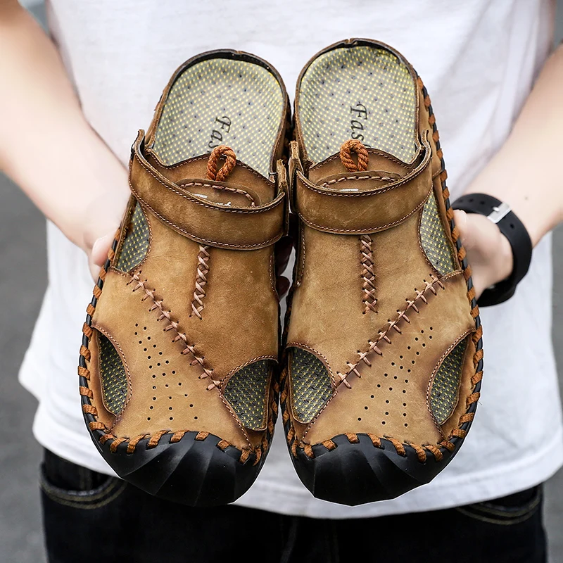 

Size 38-48 Comfortable Summer Leather Sandals Outdoor Men Sandal
