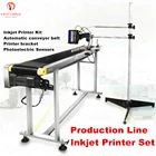 Автоматическая сборочная линия принтер для этикеток струйный + конвейерная лента + кронштейн + комплекты датчиков для нанесения QR-кода, даты, логотипа
