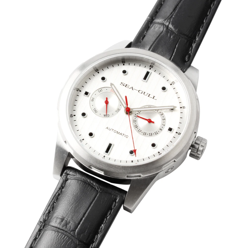 Seagull Лидирующий бренд 50 м водонепроницаемые светящиеся стрелки день дата