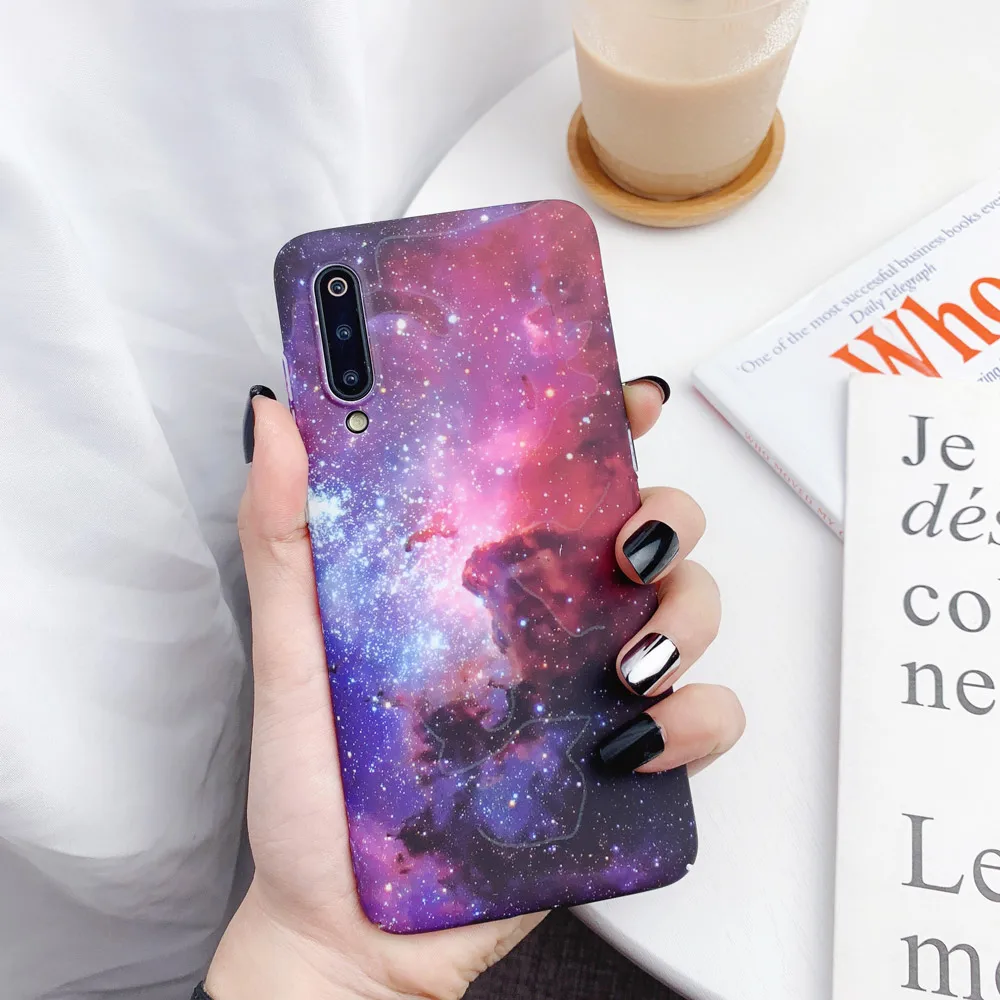 Чехол для телефона Lu mi nous для Xiaomi mi 8 mi 9, модный жесткий чехол для ПК для Red mi Note 7, чехол для задней крышки, чехол для ночного неба с изображением звезд