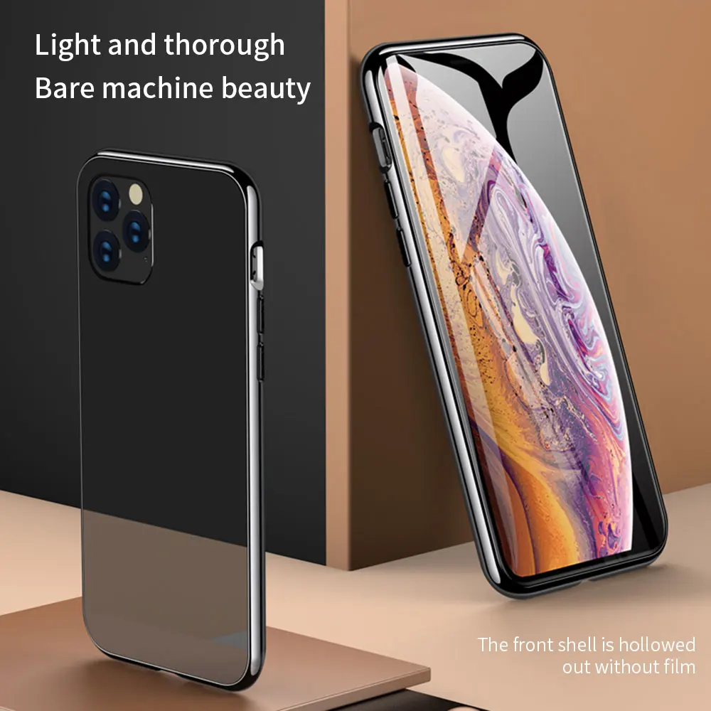 Металлический магнитный чехол KISSCASE для iPhone X 7 8 7plus 8plus 11 Pro Max XR XS MAX HD закаленное