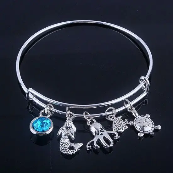 Новый Регулируемый Расширяемый Браслет из проволоки диаметр 65 мм посеребренный