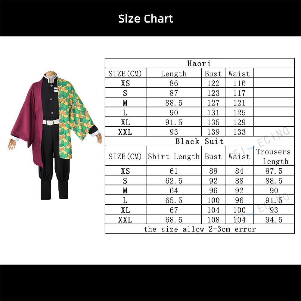 

Anime Demon Slayer Tomioka Giyuu Cosplay Costume Adult Men Full Outfit Comic-Con Japanese Style Good Quality Cartoon Suit