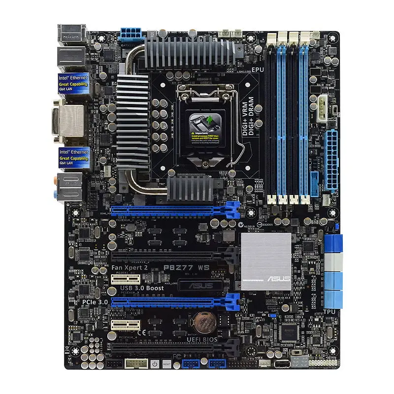 asus p8z77 ws lga1155 intel z77 gaming pc motherboard ddr3 32g 4×pci e x16 usb3 0 sata3 xeon e3 1280 v2 core i7 3770k 2600k cpus free global ship