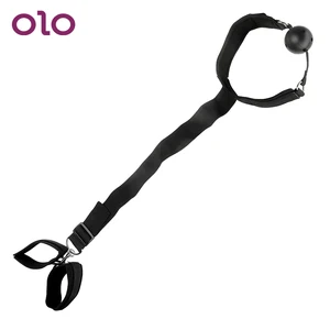 OLO Restraints Mouth Gag Ball Mouth Stuffed With Hand Cuffs SM Bondage Oral Fixation Sex Toys for Couples Erotic Products
