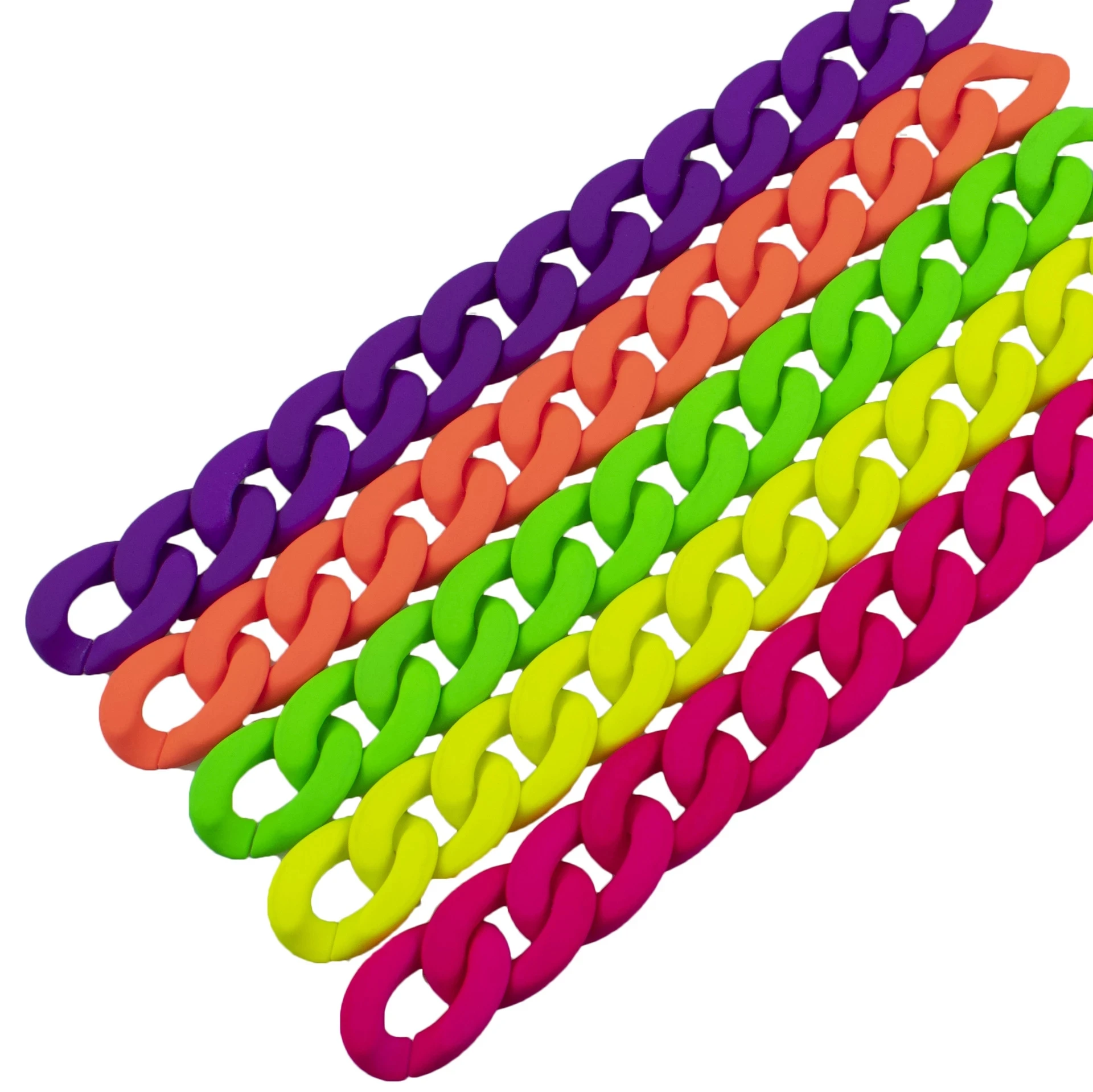 

50pcs/lot 21*30mm Color Acrylic Buckle Beads DIY Glasses Chains Mask Chains Earrings Necklace Mobile Chains Accessories N226