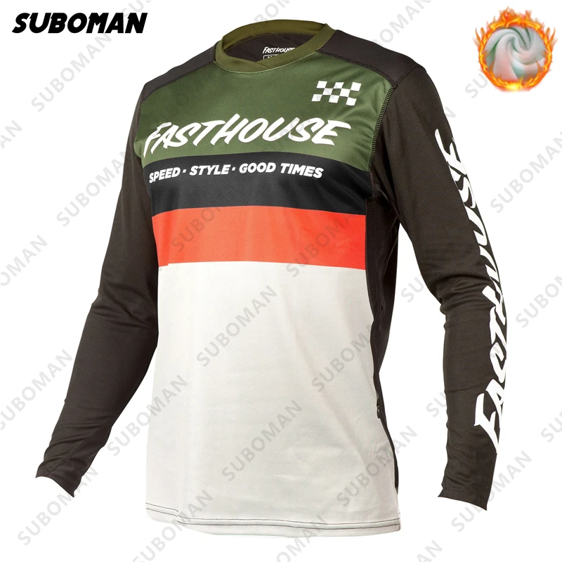 

Winter Thermal Fleece Cycling Jersey Long Sleeve MTB Bicycle Clothing Bike Clothes Sportswears Man Outdoor clothing poc bmx mtb