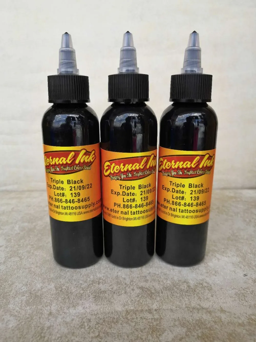 Профессиональные чернила для черных татуировок объемом 4 унции искусство тела 120
