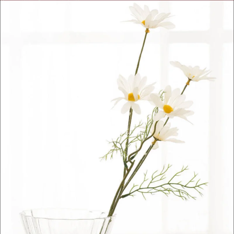 

Long Pole Silk Artificial Dried Flowers Daisy For Party Wedding Decor Fake Flowers Diy Valentine's Day Bride Beautiful Bouquet