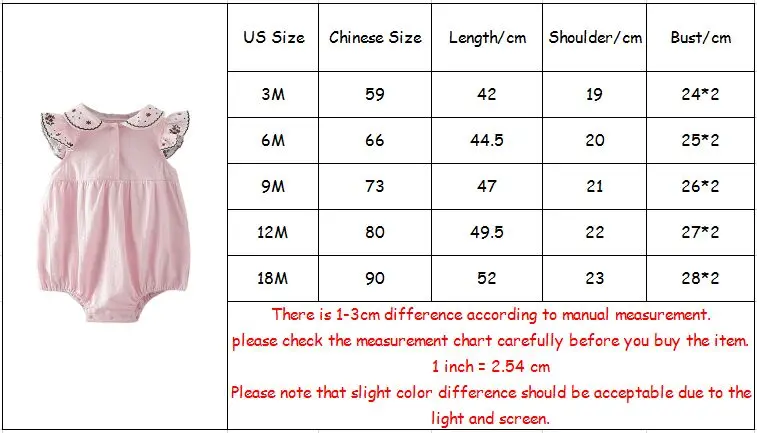 

Baby Spring Clothes Infant Girls Princess Jumpsuits Peter Pan Collar Embroidery Christening Baptism Party bodysuit pink 0-2Y